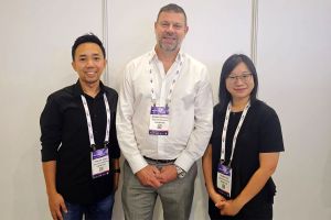 Muhammad Nurhisyam Jasni (Hisyam) with Magna group CEO Matthew Clemesha and Sandra Soh
